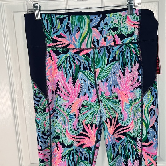 Lilly Pulitzer weekend high-rise leggings high tide bring mermaid back size XL - Picture 2 of 4